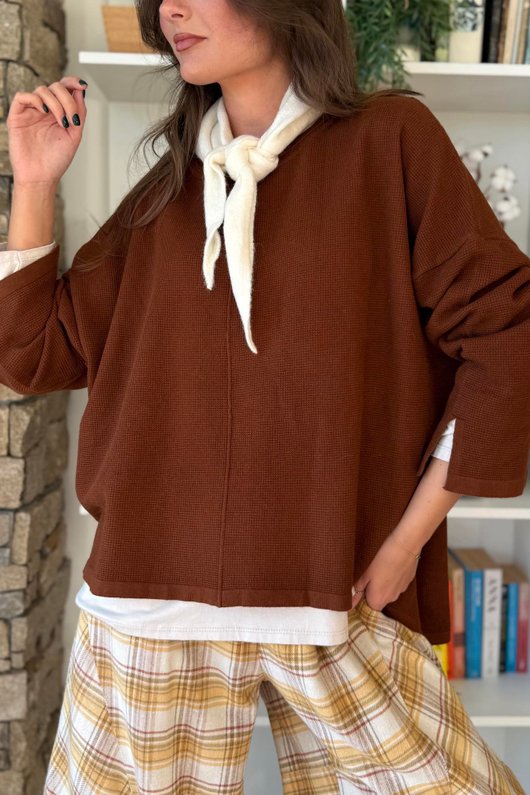 Jonti Knit Neckerchief Ecru